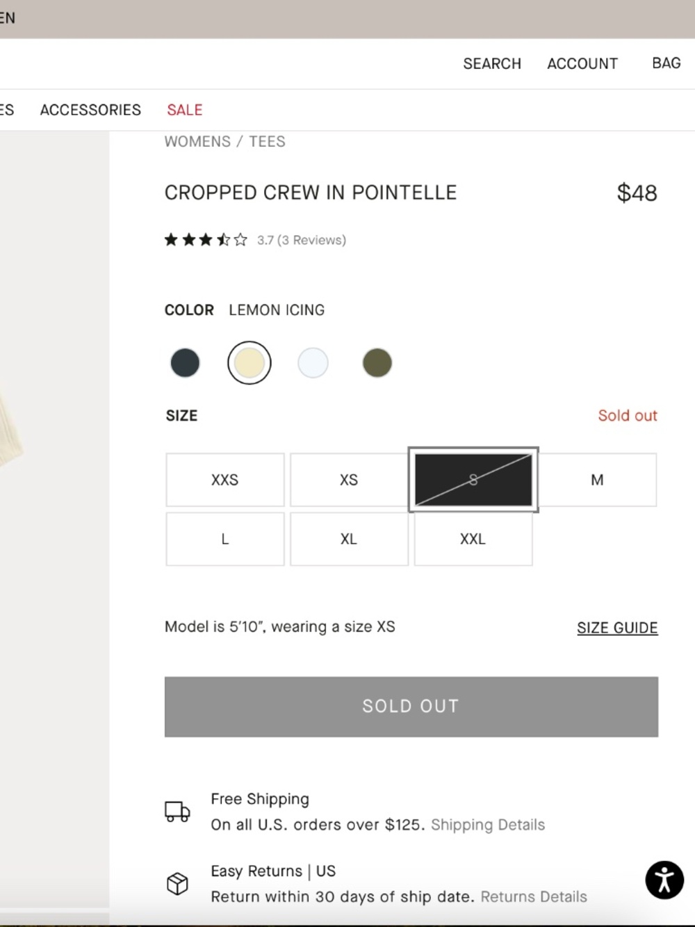 Everlane cropped crew in pointelle - Picture 2 of 3